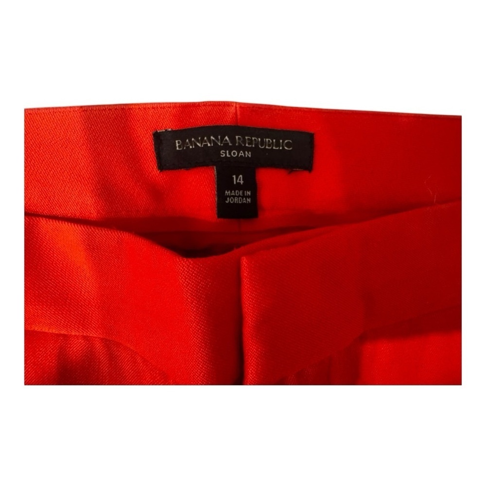 Banana Republic Sloan-Fit Slim Ankle Pants Coral Red Size 14 NWOT - Picture 6 of 12
